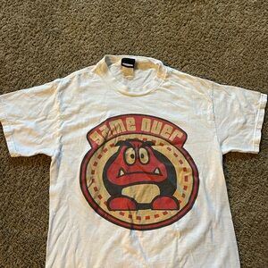 White Nintendo T-Shirt with Game Over Design